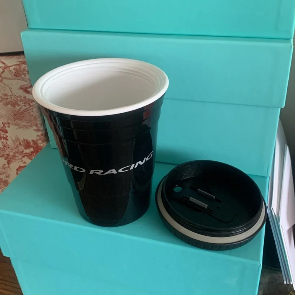 Ford Racing Black Travel Mug new